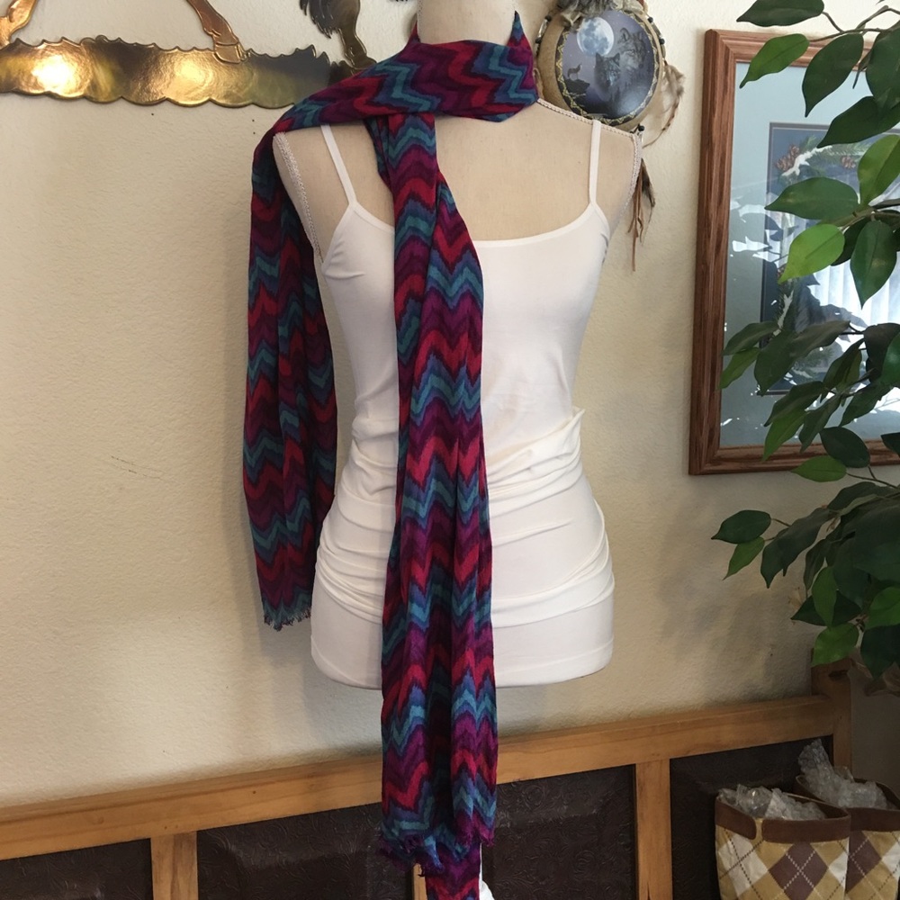 Curations by Stefanie Greenfield colorful scarf - Picture 2 of 8